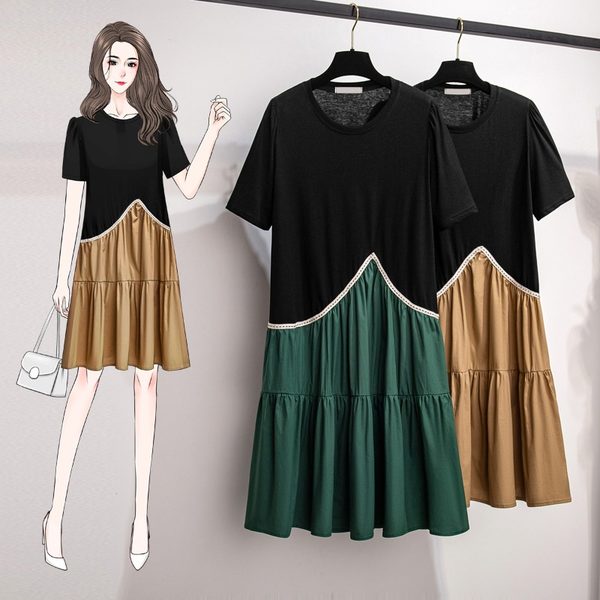 เดรสคนอ้วน เดรสสาวอวบ ชุดเดรสคนอ้วนวัยรุ่น BY PLUS SIZE Girl