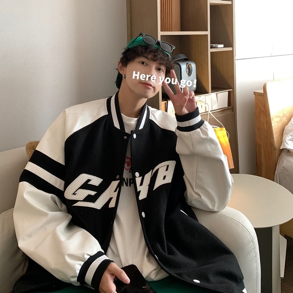 เสื้อแจ็คเก็ตเบสบอล เสื้อคลุม เสื้อแขนยาวสไตล์เกาหลี