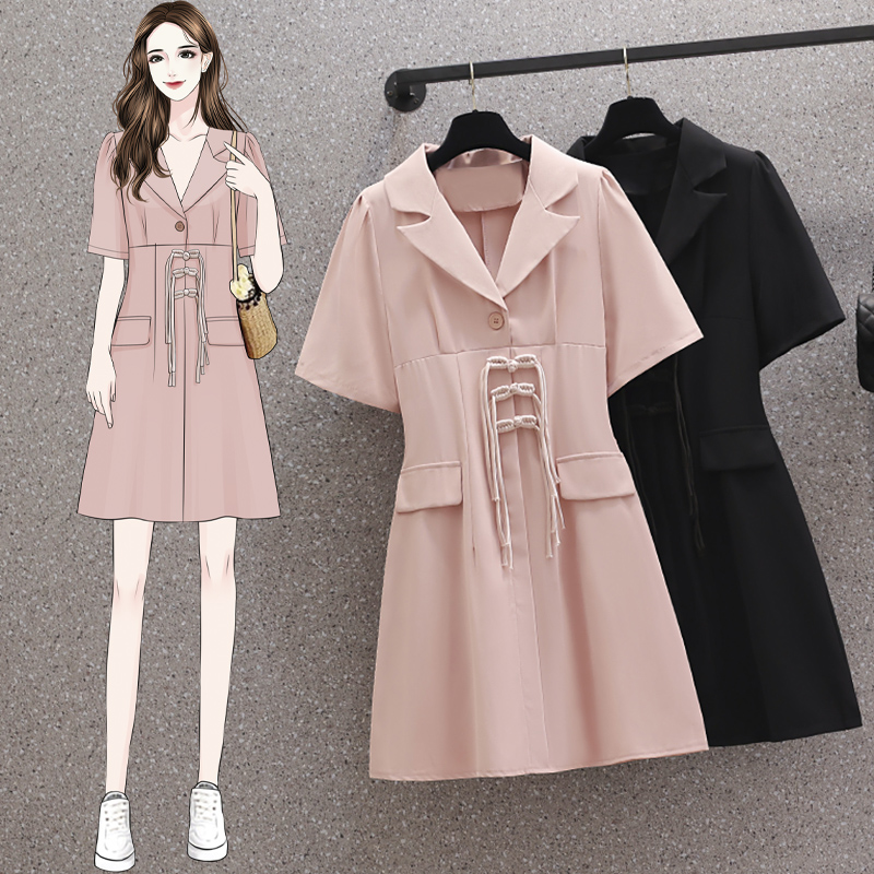 เดรสแขนสั้น มีไซส์ L-4XLอก 38-47 นิ้ว ใส่ได้ทั้งสาวหุ่นดีน่ารักจนถึงสาวอวบพลัสไซส์