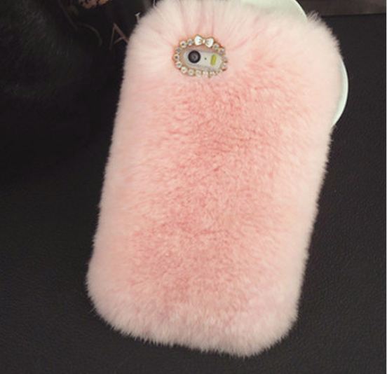เคส iphone 6 6 plus เคสขนเฟอร์ ขนกระต่ายแท้ ขนาด 4.7 และ 5.5 นิ้ว เคสขนกระต่าย ทำความสะอาดได้ สีชมพูอ่อน สาวหวาน สวยใส ไฮโซ 403364_1