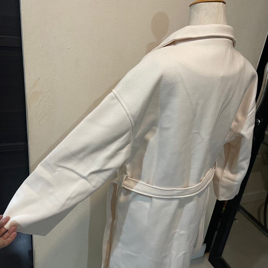 เสื้อโค้ทยาว สไตล์เกาหลี ผ้าวูลผสม แต่งสายผูกเอว ใส่ได้หลายสไตล์ มี 3 สี พร้อมส่ง