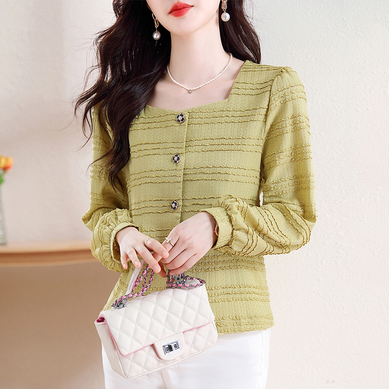 เสื้อเชิ้ตผู้หญิงแขนยาว เสื้อเชิ้ตผู้หญิงใส่ทํางาน 390 บาทต่อชิ้น ฟรีค่าจัดส่ง