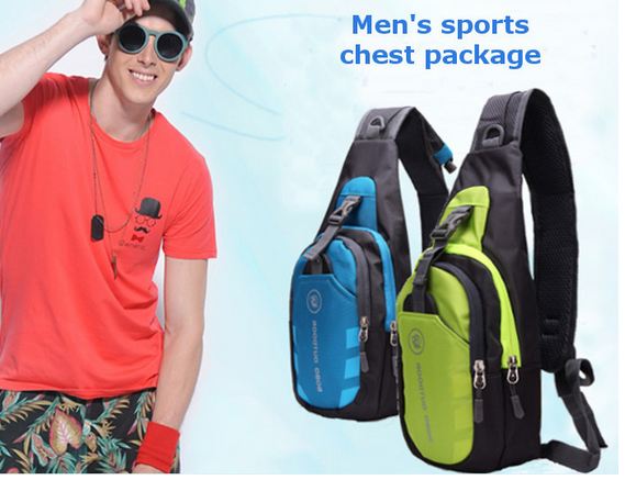กระเป๋าคาดอก ผู้ชาย แนว Sport ผ้าไนลอน กันน้ำ สีสันสดใส กระเป๋าสะพาย ด้านหน้า สำหรับท่องเที่ยว ขี่จักรยาน กระเป๋าใส่ของกระจุกกระจิก 840870