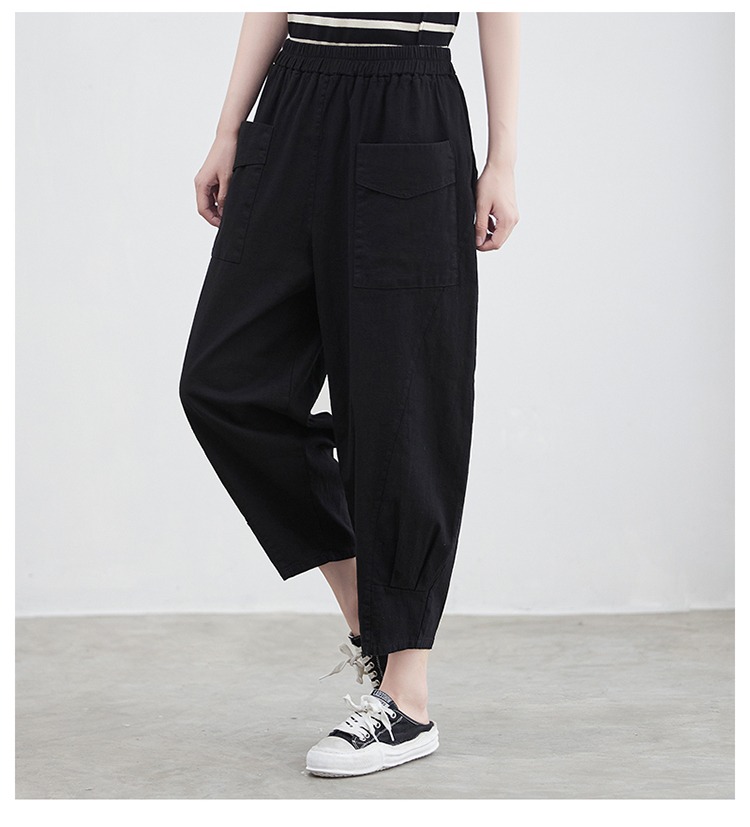 กางเกงยีนส์ญี่ปุ่น กางเกงยีนส์เอวยืด กางเกงยีนส์ขายาว By LZcotton and linen