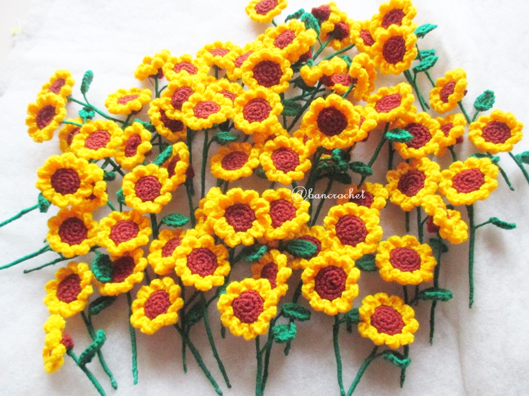 ทานตะวันถักโครเชต์ Crochet Sunflowers