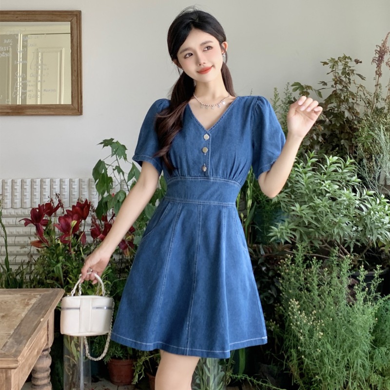 เดรสแขนสั้น มีไซส์ L-4XLอก 38-47 นิ้ว ใส่ได้ทั้งสาวหุ่นดีน่ารักจนถึงสาวอวบพลัสไซส์ จัดส่งฟรี! ทักแชทสั่งซื้อ