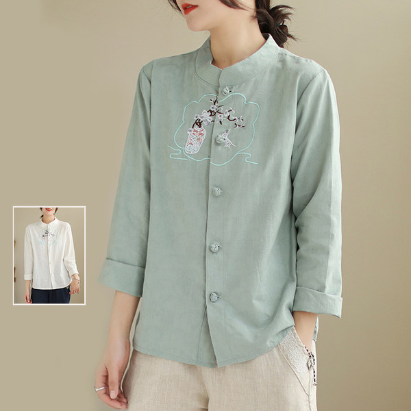 เสื้อลินิน เสื้อผ้าฝ้ายลินิน เสื้อเชิ้ตผ้าลินิน