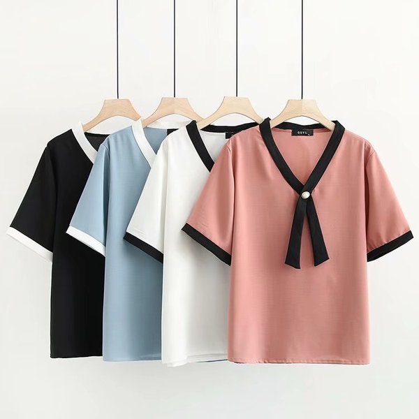 เสื้อคนอ้วนตัวใหญ่แขนสั้น มีไซส์อกตั้งแต่ 38-48นิ้ว by Duo Miao Miao