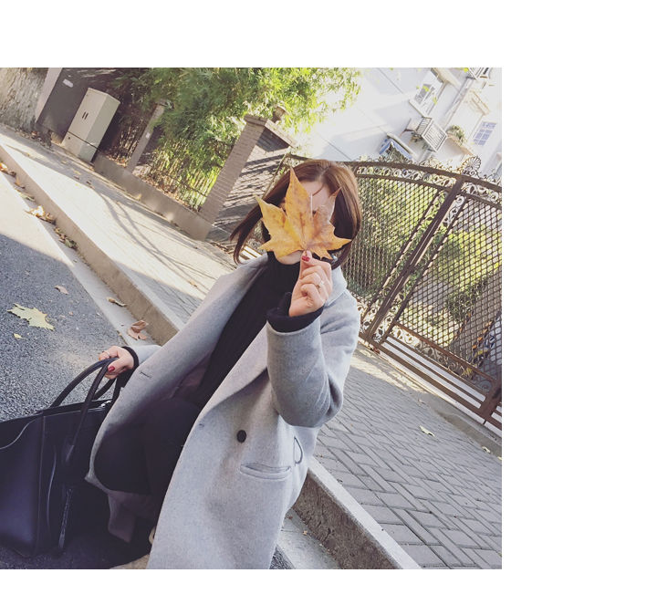 OverCoat เสื้อโค้ทกันหนาว ทรงยาวสีเทา งานดี ผ้าวูลผสมเนื้อหนา เป็นทรง บุซับในกันลม พร้อมส่ง same pic