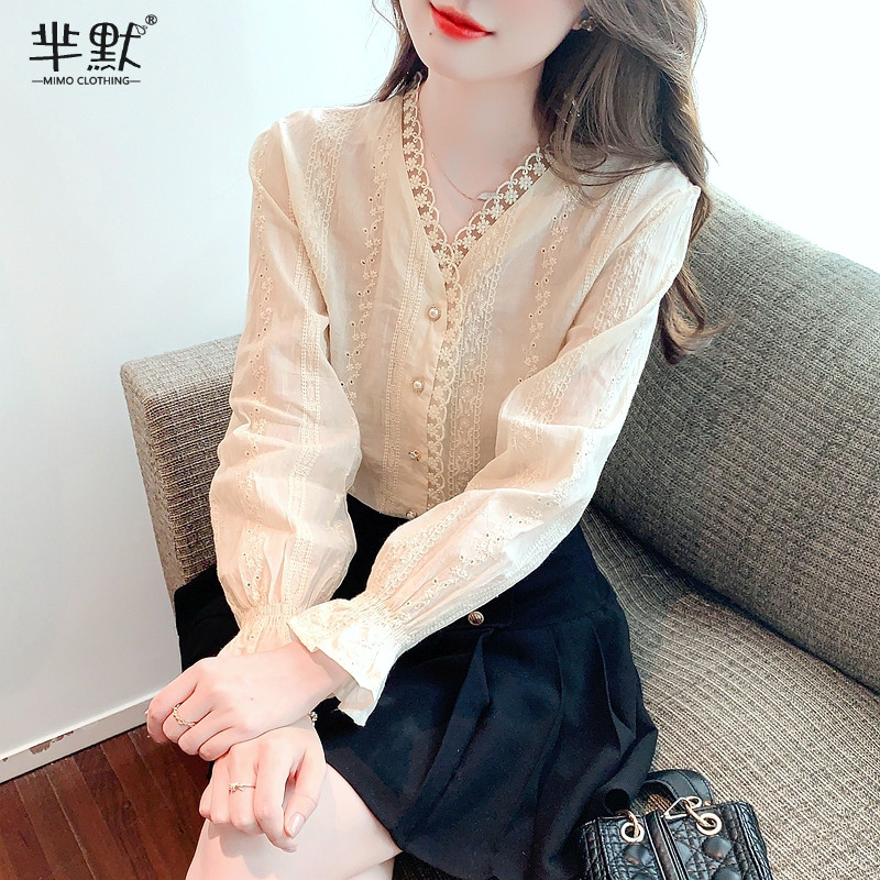 เสื้อลูกไม้ เสื้อเชิ้ตแขนยาว