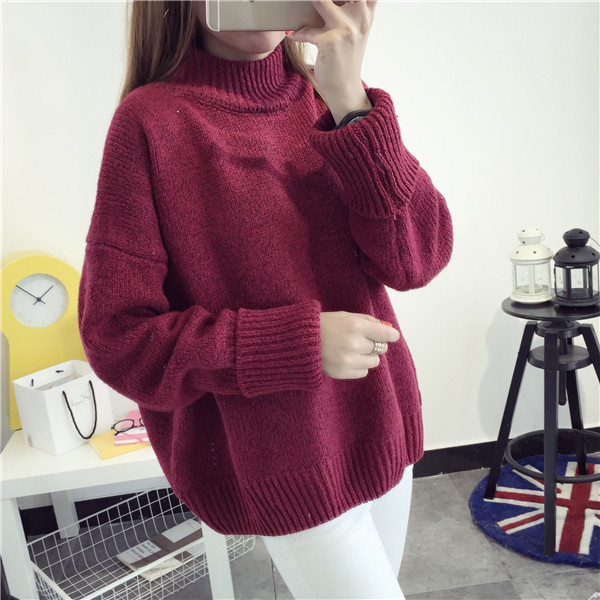 Sweater เสื้อไหมพรมถักคอตั้ง เก๋ๆ ไหมพรมยืดได้เยอะ