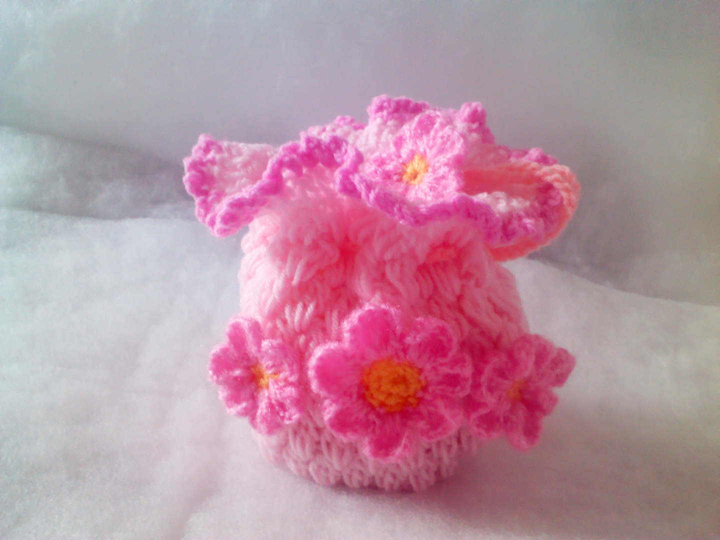 กระเป๋าดอกไม้ชมพู