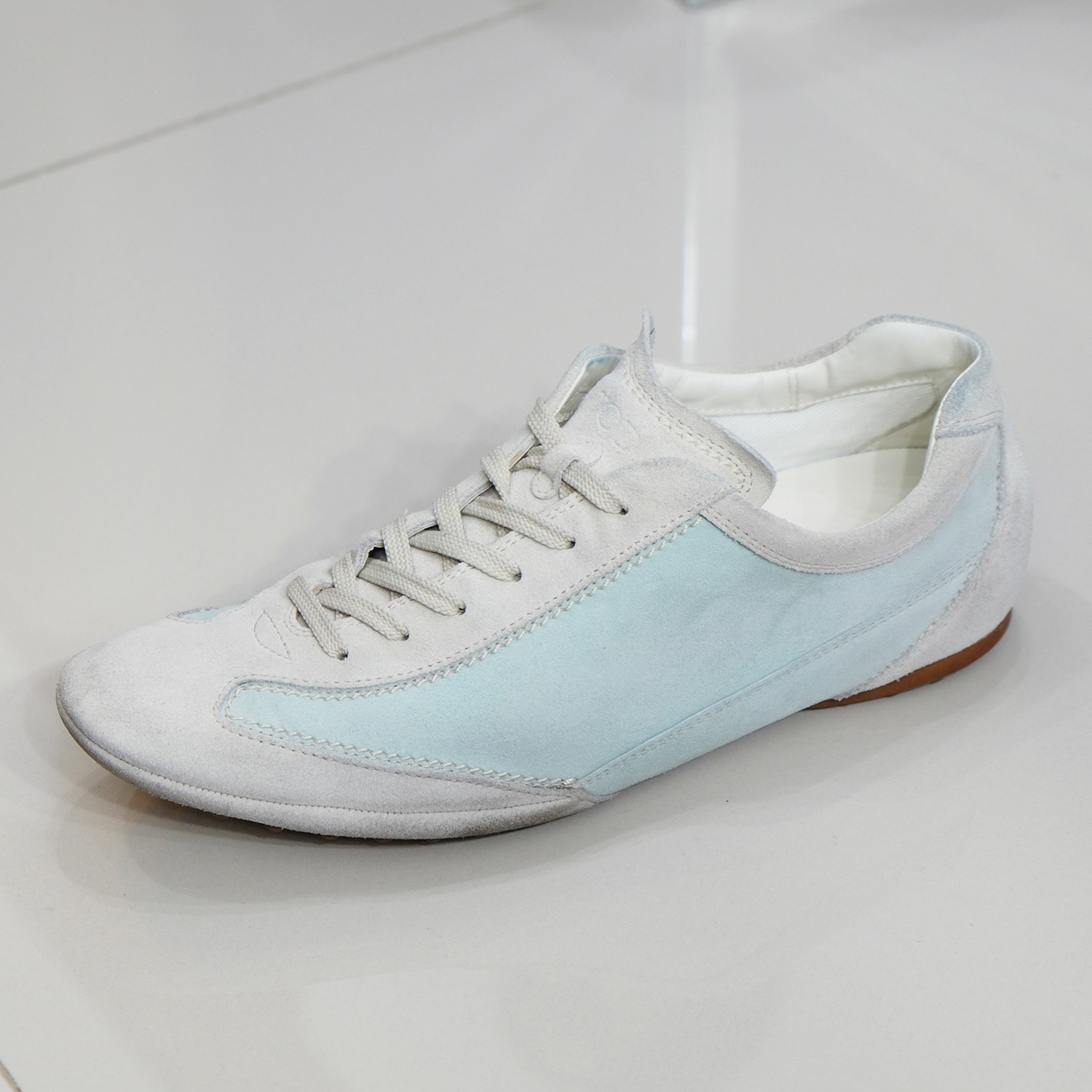 Tod's Beige/Vert "Owens Gommini Allacciato" Sneakers Size 40