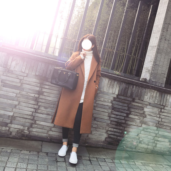 OverCoat เสื้อโค้ทกันหนาว ทรงยาวสีน้ำตาล งานดี ผ้าวูลผสมเนื้อหนา เป็นทรง บุซับในกันลม พร้อมส่ง same pic