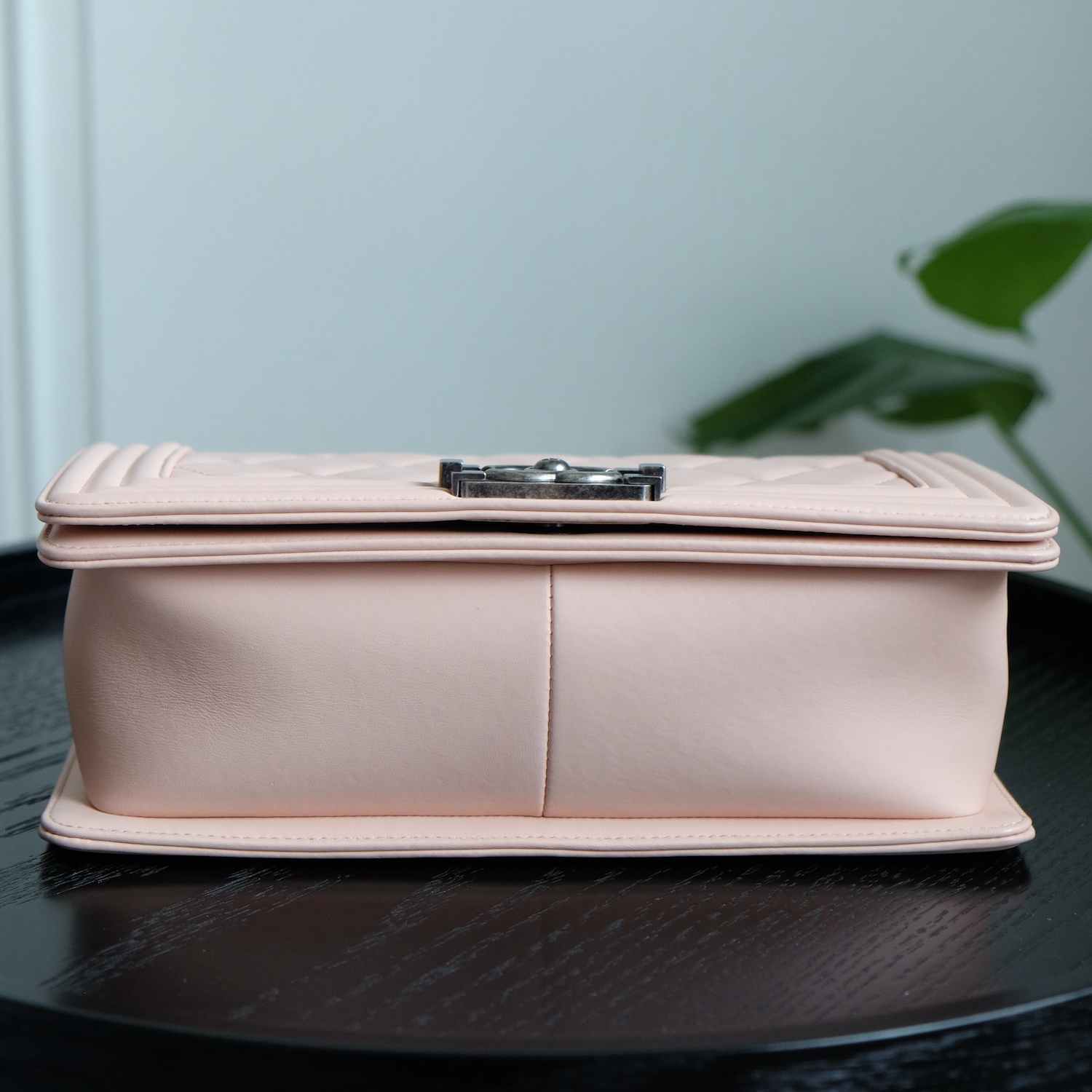 Chanel Nude Calf Leather Medium Boy 10" RHW