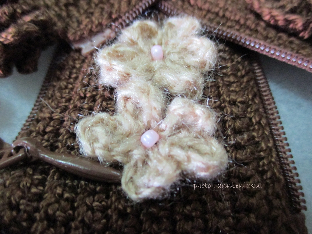 ที่หุ้มหูกระเป๋า ด้าย DMC สีน้ำตาลเข้ม 898