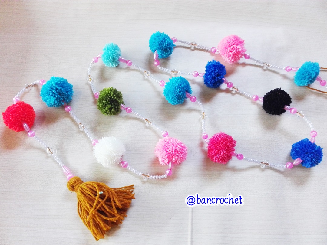 Bancrochet ม่านประตูโครเชต์ มู่ลี่ฉากกันห้อง crochet door hanging หลากสี 160 cm