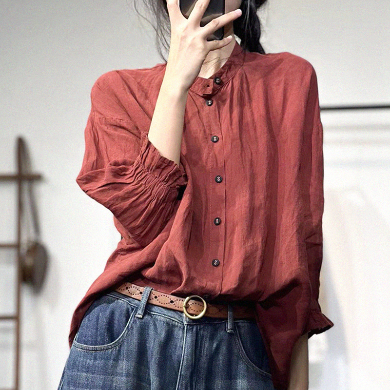 เสื้อลินิน เสื้อผ้าฝ้ายลินิน เสื้อเชิ้ตผ้าลินิน S M l XL จากแบรนด์ ZIMO