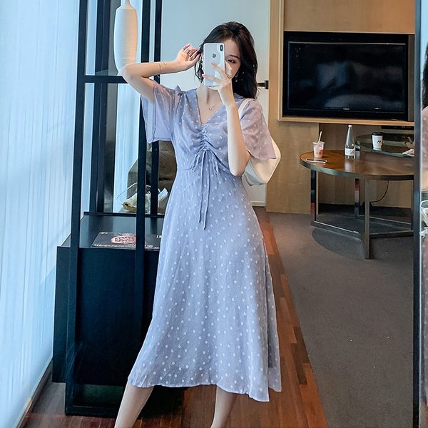 เดรสคนอ้วน เดรสสาวอวบ ชุดเดรสคนอ้วนวัยรุ่นแขนสั้น BY PLUS SIZE Girl