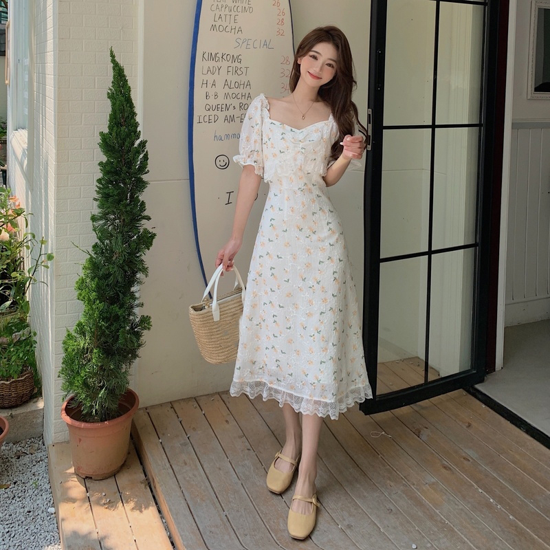 เดรสแขนสั้น มีไซส์ L-4XLอก 38-47 นิ้ว ใส่ได้ทั้งสาวหุ่นดีน่ารักจนถึงสาวอวบพลัสไซส์