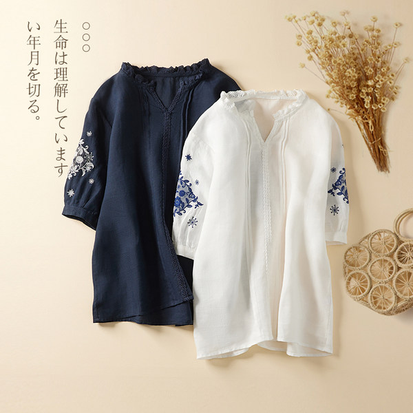 เสื้อลินิน แบบเสื้อสวยๆ เสื้อผ้าฝ้ายลินิน เสื้อเชิ้ตผ้าลินิน BY LININ