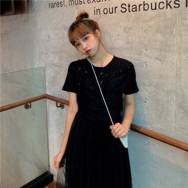 Dress4641 เดรสยาวสีดำผ้าวิ้งคอตตอนเนื้อดียืดหยุ่นได้ ดีเทลคลุมทับด้วยผ้าโปร่งซีทรู งานน่ารักดูดีไม่ซ้ำใคร ผ้าดีทรงสวยใส่แล้วดูแพง ใส่เที่ยว/ใส่ออกงานได้