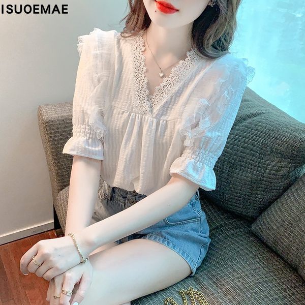 เสื้อลูกไม้ แขนสั้น