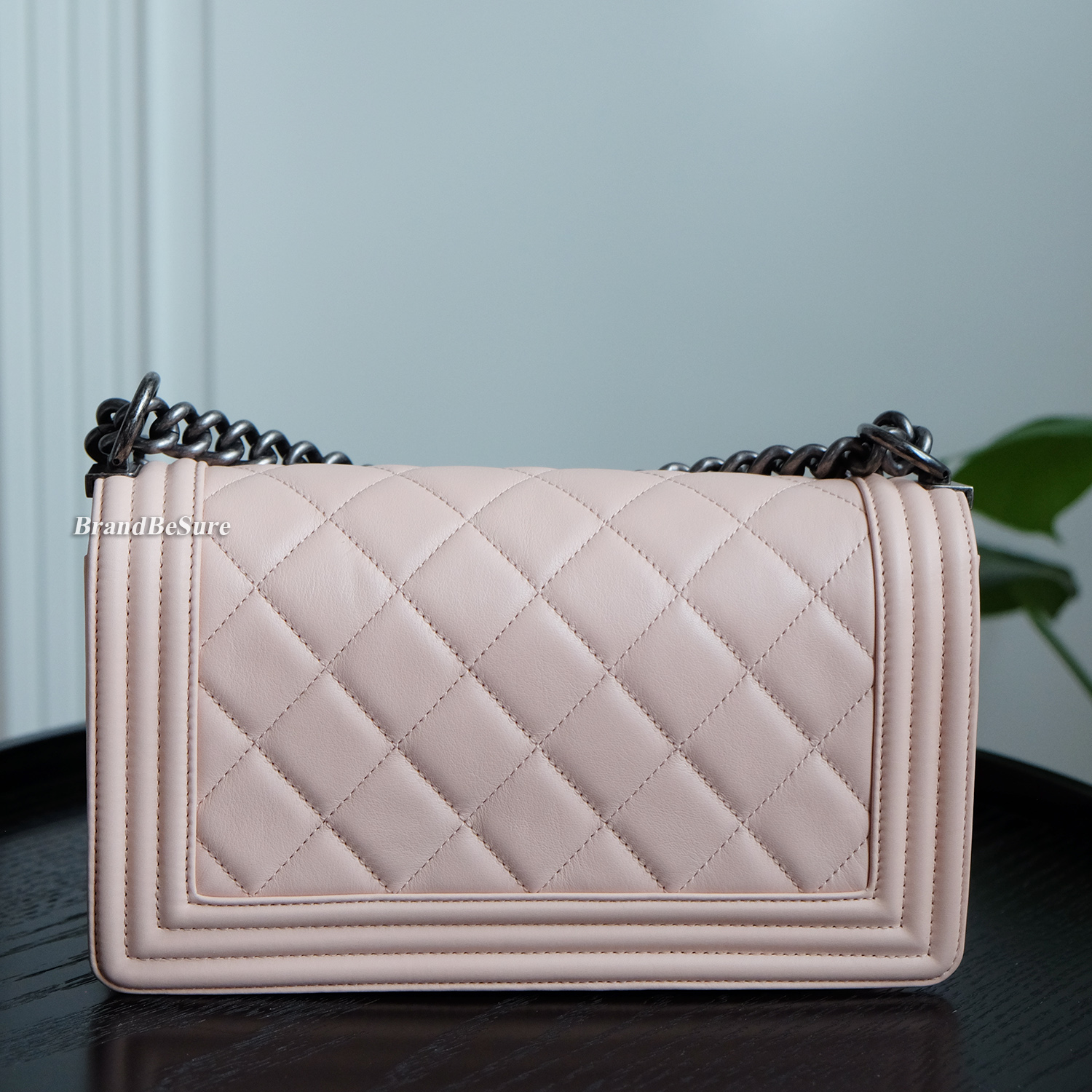 Chanel Nude Calf Leather Medium Boy 10" RHW