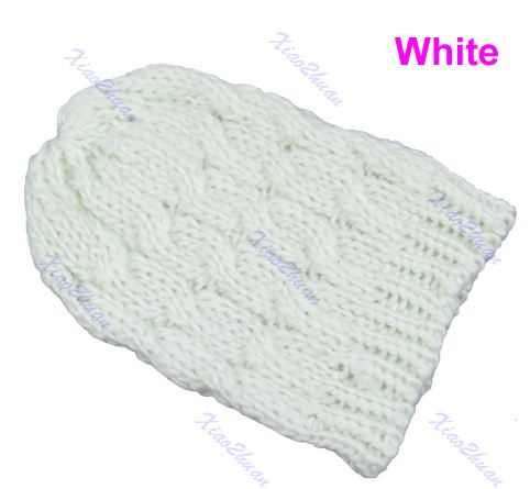แฟชั่นหมวกไหมพรม งาน Hand Made สไตล์เกาหลี สีขาว