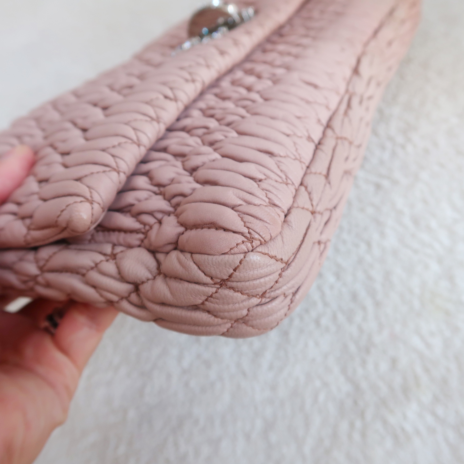 Miu Miu Cameo Matelasse Large Crystal Clutch