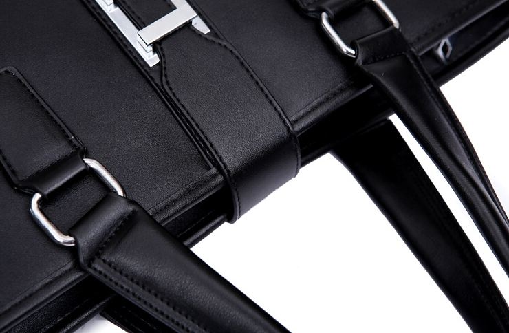 กระเป๋าถือผู้ชาย Polo ใส่เอกสาร แบบเรียบ หนังมัน สไตล์ นักธุรกิจ นักบริหาร กระเป๋าใส่โน้ตบุ๊ค สำหรับคนทำงาน ออฟฟิต สีดำ และ สีน้ำตาล 568343