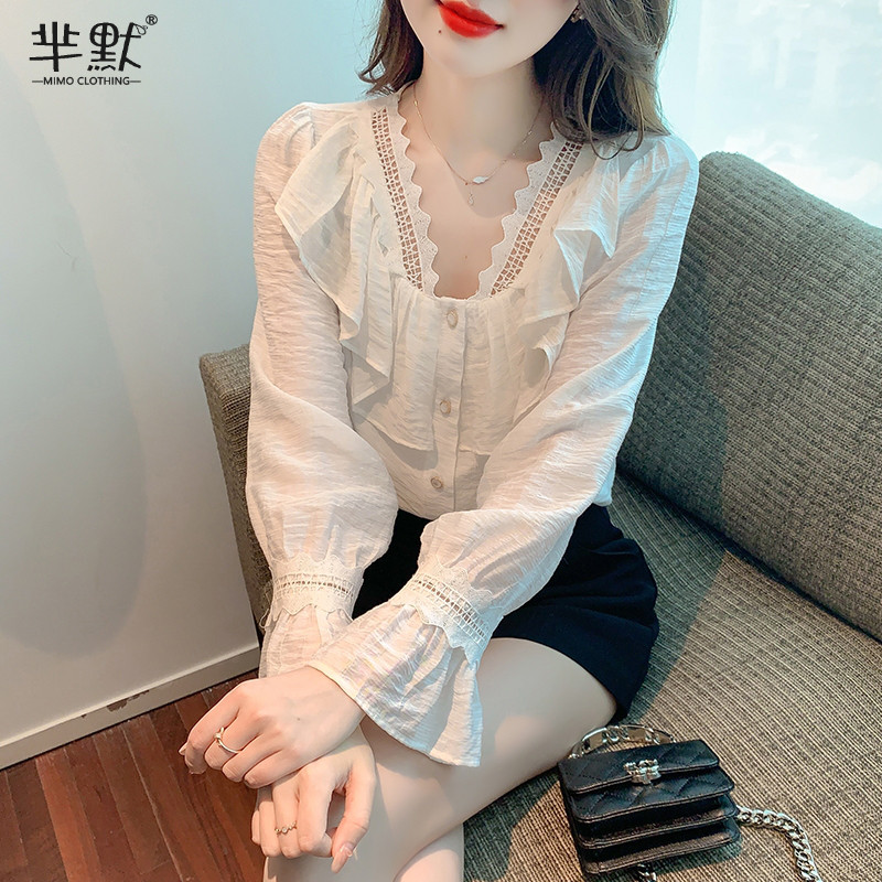 เสื้อลูกไม้ เสื้อเชิ้ตแขนยาว