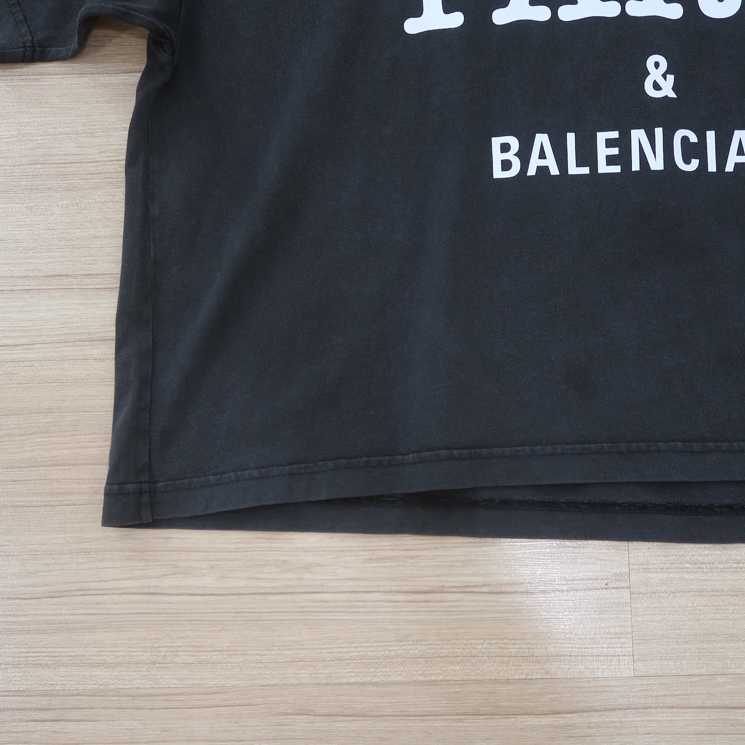 Balenciaga Black I Love Paris Logo T Shirt