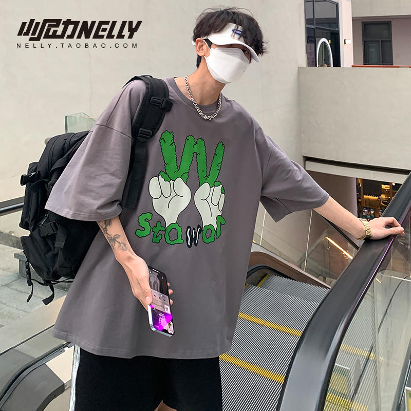 เสื้อยืดคอกลม ผู้ชาย เสื้อยืดผู้ชายเกาหลี เสื้อยืดเกาหลี แบรนด์ NELLY