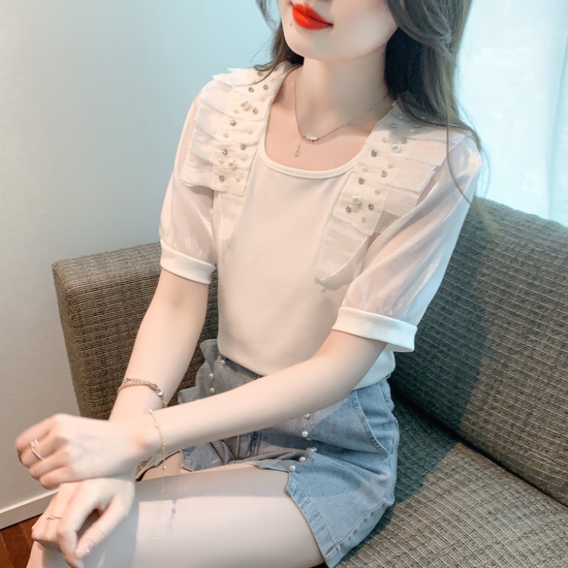 เสื้อผ้าวัยรุ่นเกาหลี เสื้อยืดวัยรุ่นผู้หญิง มีขนาด S M L XL