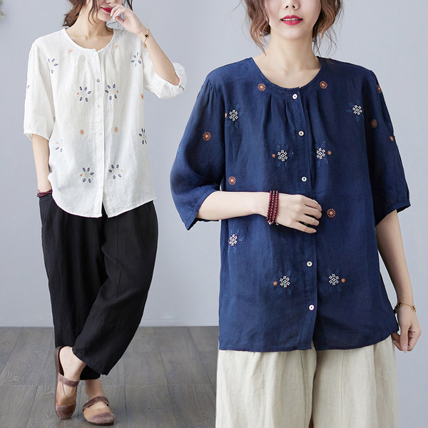 เสื้อลินิน แบบเสื้อสวยๆ เสื้อผ้าฝ้ายลินิน เสื้อเชิ้ตผ้าลินิน BY LININ