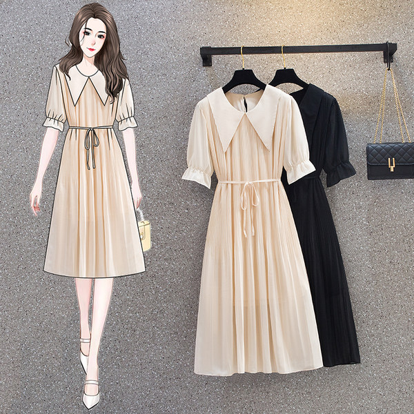 เดรสคนอ้วน เดรสสาวอวบ ชุดเดรสคนอ้วนวัยรุ่น BY PLUS SIZE Girl
