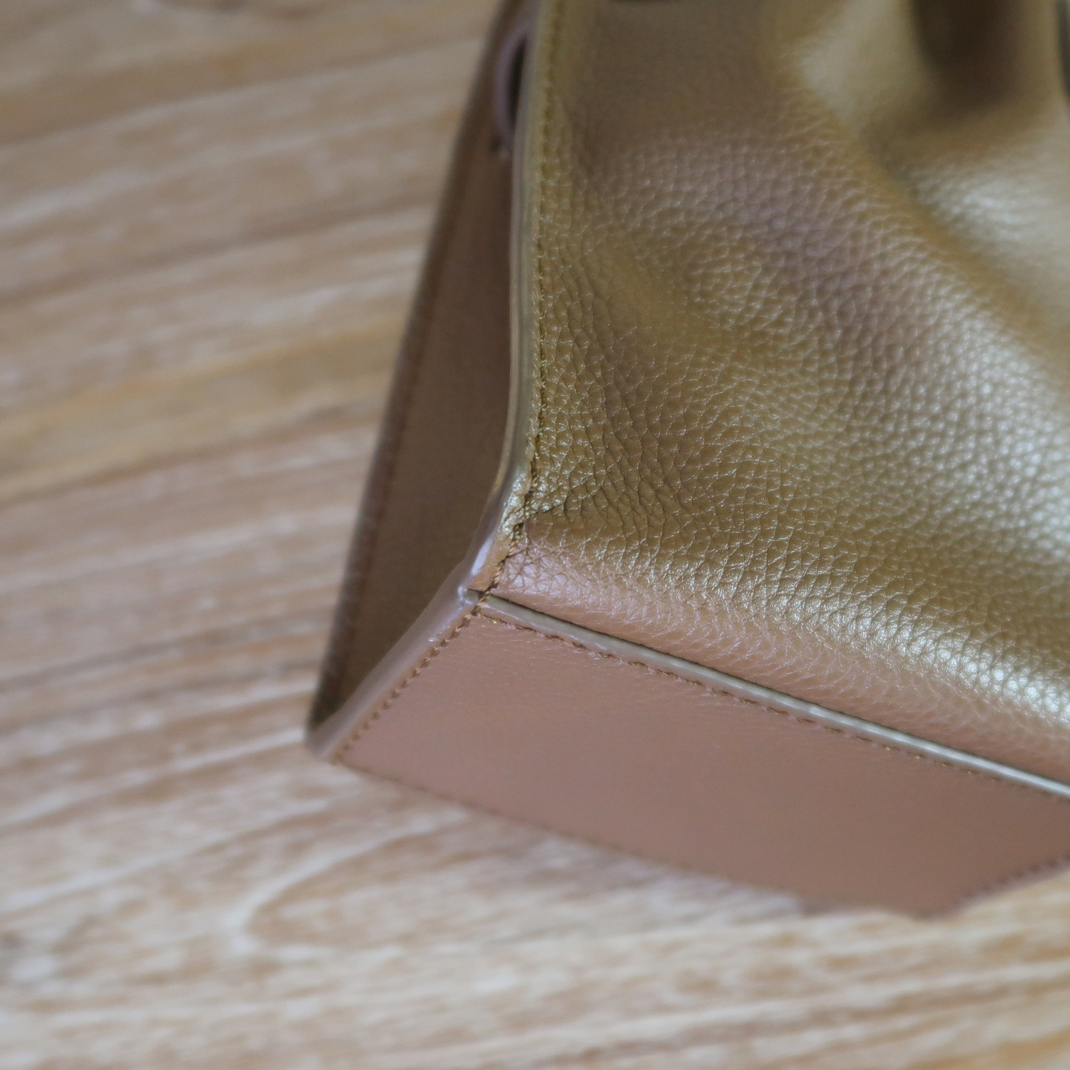 Boyy Brown GrainCalf Leather Soft Scrunchy Phone Bag