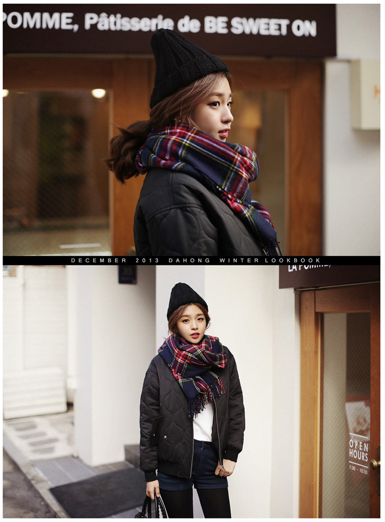 ผ้าพันคอกันหนาว ลายสก๊อต เนื้อนุ่ม สไตล์เกาหลี พร้อมส่ง same pic