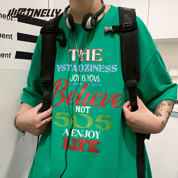 เสื้อยืดคอกลม ผู้ชาย เสื้อยืดผู้ชายเกาหลี เสื้อยืดเกาหลี แบรนด์ NELLY