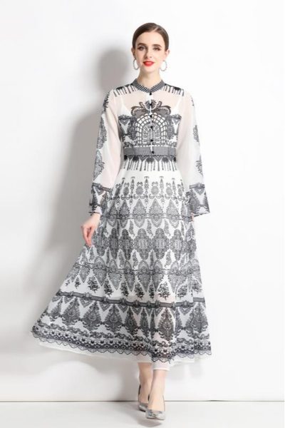 ชุดเดรสยาวสวยๆ ชุดเดรสยาวใส่สบาย ใส่ทำงาน