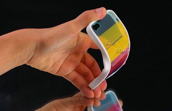 เคส iphone 5 สีรุ้ง Rainbow case ขอบชมพูเข้ม ฟรีปากกา Touch screen