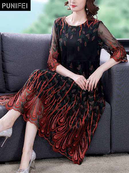 เดรสวัยผู้ใหญ่40-60ปี เดรสคุณแม่ ชุดเดรสทำงานวัยผู้ใหญ่ แบรนด์ MAMA DRESS