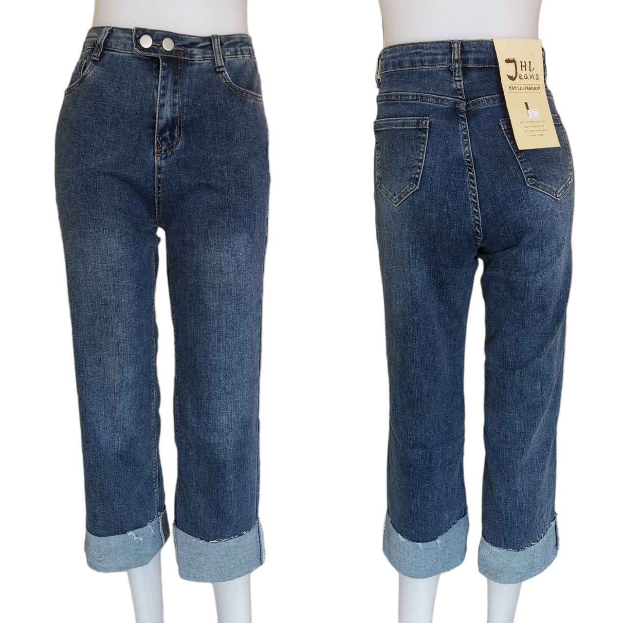 Jeans353 กางเกงยีนส์ขายาวทรงขากระบอกเอวสูง เอวกระดุม 2 เม็ด แฟชั่นนำเข้าเกรดพรีเมียม ผ้ายีนส์แท้ยีนส์ฟอกยืดนิ่มใส่สบาย ผ้านุ่มน่าใส่ทรงสวยงานดี แมทช์กับอะไรก็เข้า