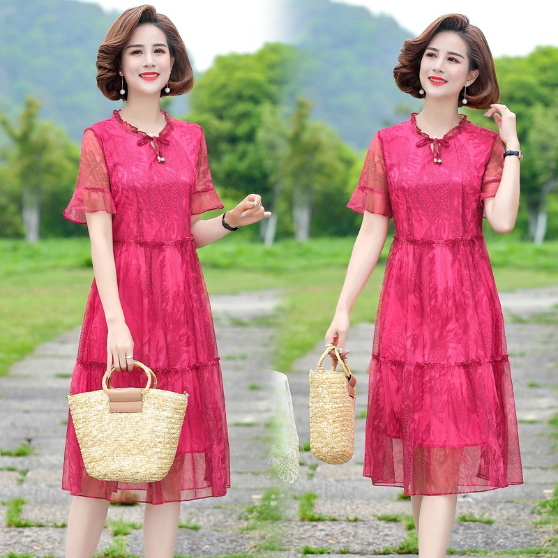 เดรสวัยผู้ใหญ่40-60ปีเดรสคุณแม่