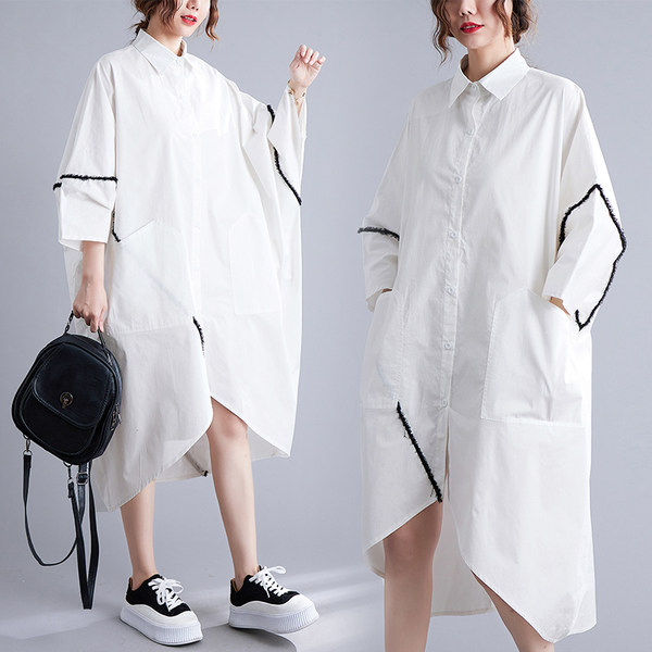 เสื้อลินินคนอ้วน เสื้อทีเชิ้ตคนอ้วนผู้หญิง เสื้อทีเชิ้ตตัวใหญ่ By Literary Plus size