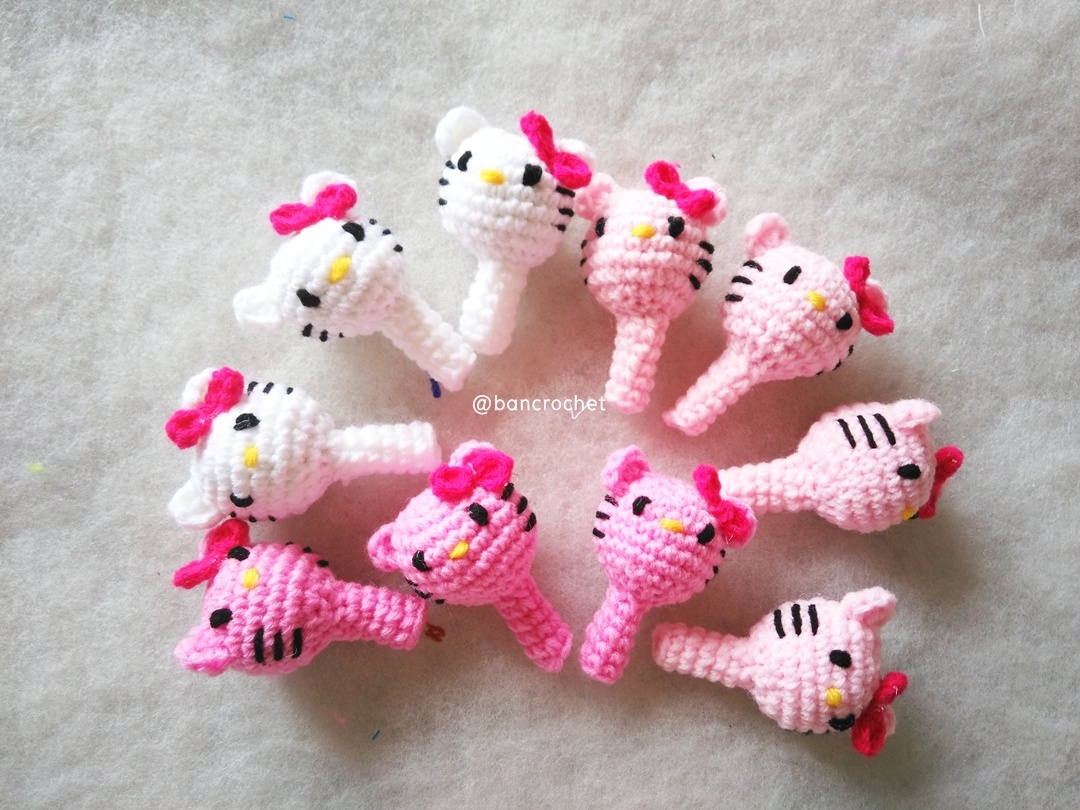 ที่ครอบหัวดินสอ ตุ๊กตาคิตตี้ (pencil cover) ชมพู 2 นิ้ว