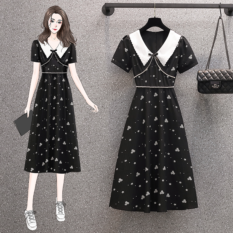 เดรสแขนสั้น มีไซส์ L-4XLอก 38-47 นิ้ว ใส่ได้ทั้งสาวหุ่นดีน่ารักจนถึงสาวอวบพลัสไซส์