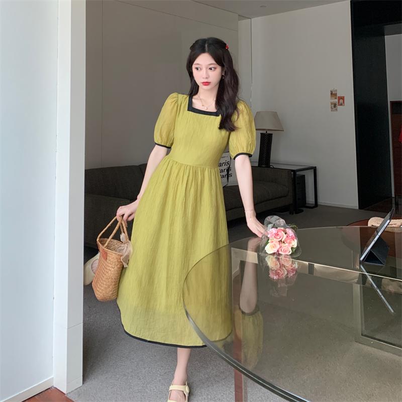 เดรสแขนสั้น มีไซส์ L-4XLอก 38-47 นิ้ว ใส่ได้ทั้งสาวหุ่นดีน่ารักจนถึงสาวอวบพลัสไซส์