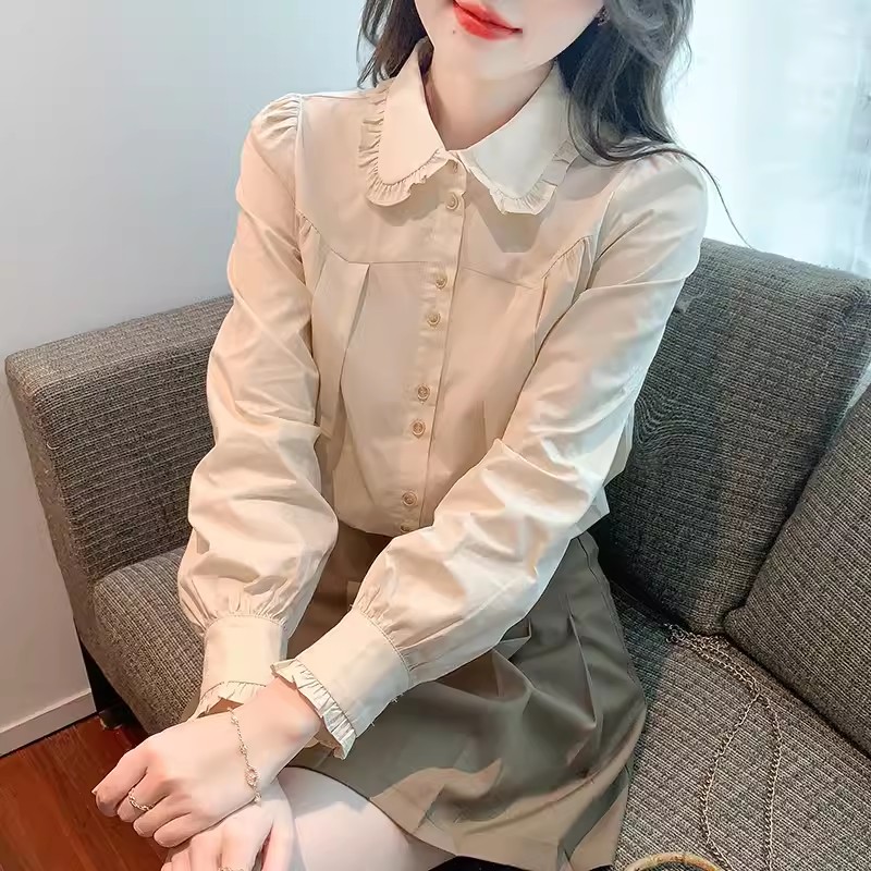 เสื้อเชิ้ตผู้หญิงแขนยาว เสื้อเชิ้ตผู้หญิงใส่ทํางาน 390 บาทต่อชิ้น ฟรีค่าจัดส่ง